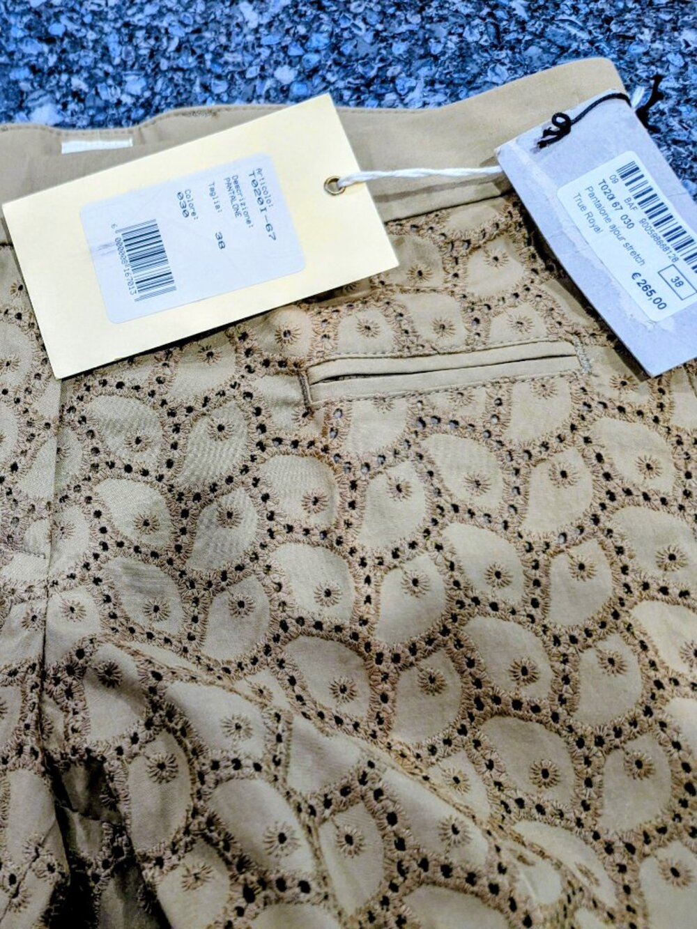 True Royal Patterned Straight Leg Pants - NWT